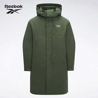 Reebok锐步冬款简约时尚休闲梭织长款羽绒夹克 23FRC267UGL6 A/2XL