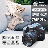 抖音超值购：Canon 佳能 200D二代/250D单反相机18-55STM套机入门高清旅游相机