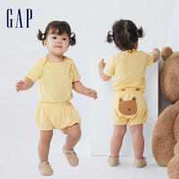 Gap/盖璞 轻薄 婴儿爬爬裤 浅黄色 浅蓝色