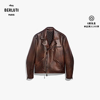 Berluti Perfecto男式皮衣夹克外套 黑檀色 A48