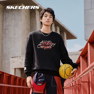 SKECHERS 斯凯奇 美拉德加绒圆领卫衣