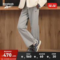 Reebok锐步女子复古系带高腰阔腿时尚针织长裤 23FRC656WGG4 A/XL