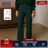 Teenie Weenie小熊20彩色直筒牛仔裤宽松韩版长裤时尚 绿色 160/S