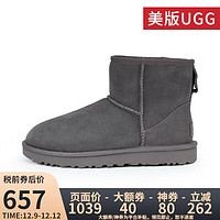 UGG 美版女防水防污经典系列雪地靴短靴1016222 灰色 40