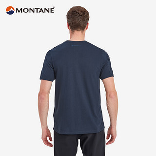 MONTANE盟泰恩MONO LOGO T-SHIRT男子有机棉短袖T恤登山徒步 ECLIPSE BLUE 日蚀蓝 S