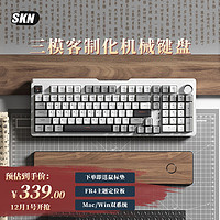 SKN青龙3.0 99+1配列  三模无线键盘 Gasket客制化机械键盘 2U大键0办公游戏键盘 雷-TTC烈焰红轴