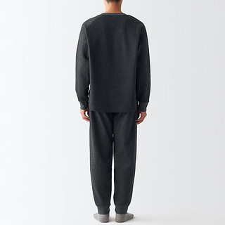 MUJI 無印良品 男式 抓绒 家居服套装FBA52C2A 炭灰色