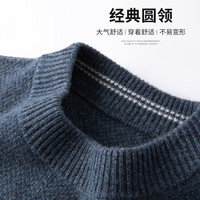 FIRS 杉杉 SHANSHAN)纯羊毛衫男冬季新款100%绵羊毛加厚保暖毛衣男商务休闲通勤打底衫