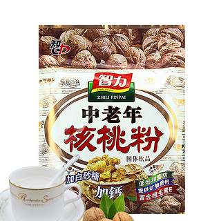 ZHILI 智力 中老年核桃粉600g（内含17小包）未添加白砂糖 速溶即食代餐粉