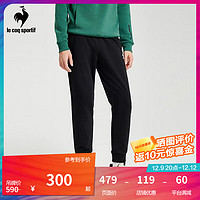 乐卡克（Le coq sportif）法国公鸡男款冬宽松舒适运动长裤CB-4604233 黑色/BLK XL