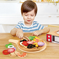 Hape 花式披萨烤箱儿童过家家套装厨房玩具木制木质宝宝益智力3岁+