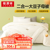 恒源祥A类10%大豆子母被二合一被芯冬被双人加大保暖棉被10斤 220*240cm