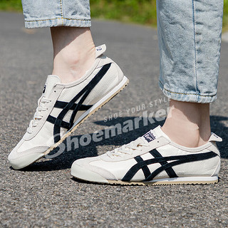 Onitsuka Tiger鬼冢虎女鞋男鞋 2023冬运动鞋鞋时尚潮流舒适低帮休闲鞋 1183B391-200/牛头层皮革/米黄色 44