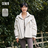 森马 Semir羽绒服女三合一外套三防2023冬宽松可拆两件套