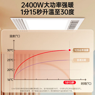 公牛（BULL）浴霸风暖机集成吊顶 浴室卫生间取暖器 加热换气照明一体暖风机 【经典照明】一卫套餐B2