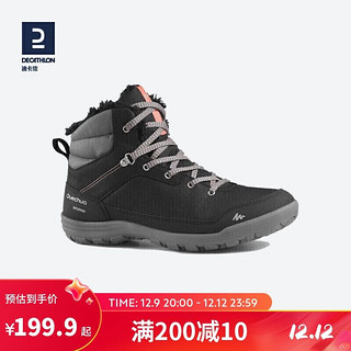 DECATHLON 迪卡侬 户外山地运动保暖 防水抓地女式中帮登山鞋 QUECHUA Arp100 Mid Warm W2094209 39码(新老款随机发货)