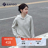 Rapido 雳霹道 2023年春季新品女子空气层连帽衫卫衣套头上装CP3Z41L35 米色 160/84A