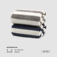 毛巾洗脸巾 灰色+蓝色