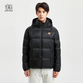 KOLON SPORT可隆男户外防泼水羽绒运动中量大鹅绒羽绒服 黑色BK 190/4XL