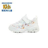 SKECHERS 斯凯奇 童鞋儿童小白鞋熊猫鞋秋季款女童复古老爹鞋运动鞋