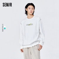 森马 Semir卫衣男秋季都市简约时尚字母印花韩版落肩上衣针织衫时尚