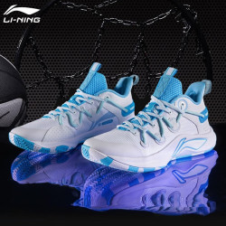 li-ning 李宁 驭帅14篮球鞋男鞋球鞋水泥地耐磨减震运动鞋 标准白/月