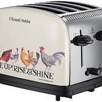 领豪 25780 Emma Bridgewater 4 片烤面包机 - Rise & Shine Hen's 带宽槽和独立