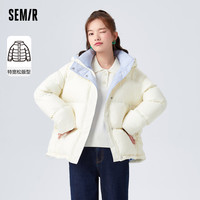 Semir 森马 羽绒服女连帽基础宽松百搭保暖面包服