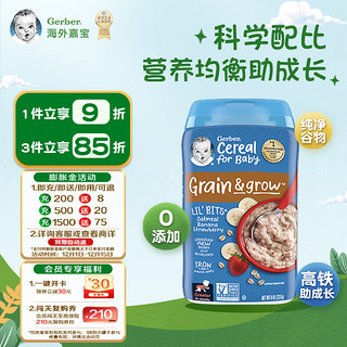 Gerber 嘉宝 米粉 美版 3段 香蕉草莓燕麦味 227g