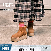 UGG 2023冬季女士休闲舒适经典纯色厚底迷你时尚短靴雪地靴1134991