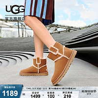 UGG 2023冬季女士时尚溢毛平底纯色圆头舒适休闲靴雪地靴 1100211