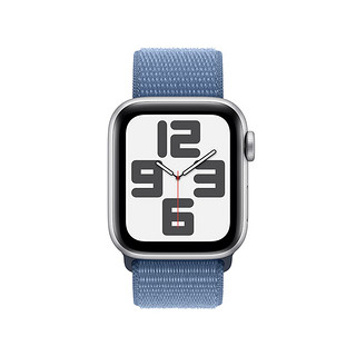 Apple Watch SE 2023款智能手表GPS款40毫米银色铝金属表壳凛蓝色回环式运动型表带 MRE33CH/A