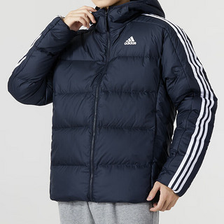 阿迪达斯（adidas）男装羽绒服 冬运动服户外保暖外套日常舒适休闲时尚外套 深蓝/鸭绒含绒量80%/拍大一码 XL/185/104A