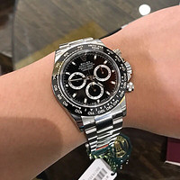 ROLEX 劳力士 瑞士手表宇宙计型黑迪通拿男表钢带自动机械表防水男士腕表 116500LN-0002