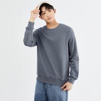 纯色虾须线男士卫衣秋冬2023圆领套头长袖卫衣男款
