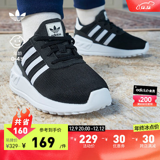 adidas 阿迪达斯 三叶草LA TRAINER LITE男女婴童经典学步鞋 黑/白 27(160mm)