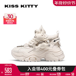 Kiss Kitty [宋雨琦同款]KISSKITTY兔兔老爹鞋真皮厚底鞋子女运动休闲跑步鞋