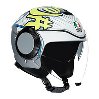 AGV 爱吉威 ORBYT城市系列摩托车头盔 骑行运动四季半盔 男女通用 哑光灰/卡通黄图案 S