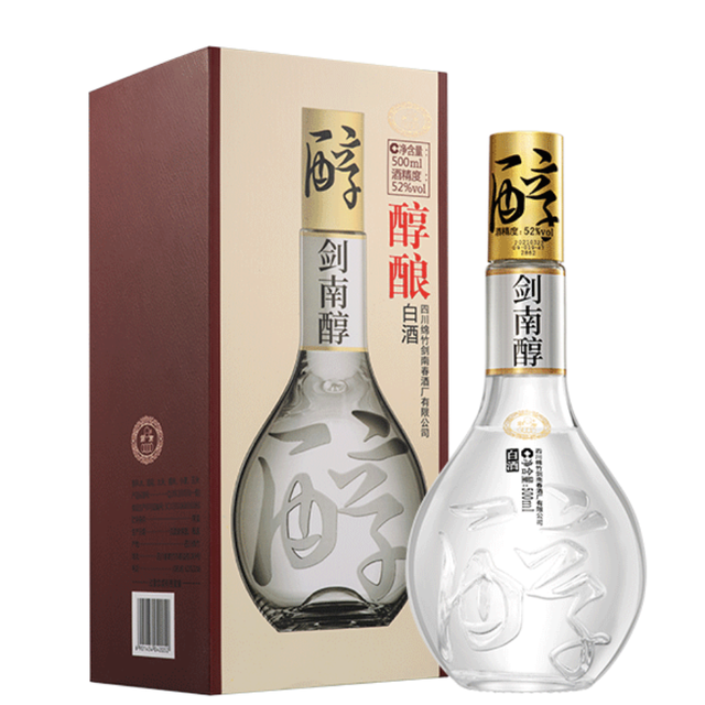 剑南春剑南醇醇酿52%vol 浓香型白酒500ml 单瓶装【报价价格评测怎么样
