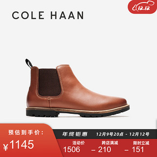 COLE HAAN 歌涵 colehaan/歌涵 男士皮靴 皮革英伦风切尔西靴短靴C37590 棕色-C37590 40.5