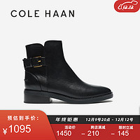 COLE HAAN 歌涵 colehaan/歌涵 女鞋皮靴 23年秋季时尚时装靴短靴马丁靴W29163 黑色-W29163 35