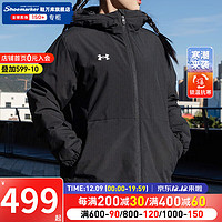 安德玛（Under Armour）官网男子棉服挡风保暖运动外套夹克加厚御寒运动棉衣 黑色【保暖御寒】男女同款 S【165】体重90~110斤左右