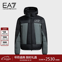 阿玛尼EMPORIO ARMANI男装EA7男士logo标识棉外套