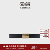 VERSACE 范思哲 Jeans Couture皮带 男士LOGO腰带 黑色 95