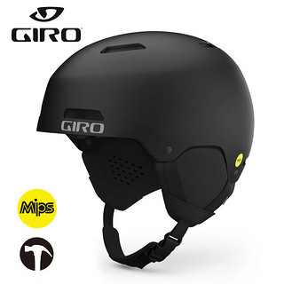 GIRO 滑雪头盔LEDGE MIPS单板雪盔女男专业保暖滑雪帽装备套装2324 MIPS款磨砂黑-亚洲版（无雪镜） M
