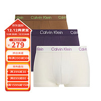 卡尔文·克莱恩 Calvin Klein CK 男士平角内裤套装 3条装 000NB3705A FZ4卡紫白 XXL
