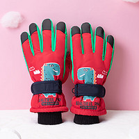 汪汪队立大功 儿童滑雪手套冬季加绒触屏骑行五指防滑防风小孩学生可爱保暖手套