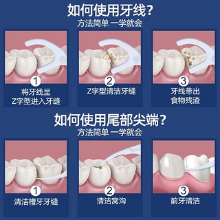 Fawnmum 小鹿妈妈 超细牙线家庭装一次性牙签线随身便携剔牙线棒1000支包邮