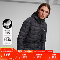 彪马（PUMA） 男子运动休闲羽绒外套 DOWN JACKET 672393 黑色-01 L(180/100A)