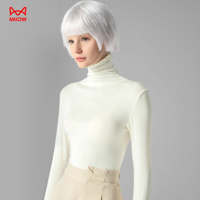 MIIOW SECRET 猫人秘密 女士半高领德绒打底衫